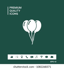 Balloons symbol icon