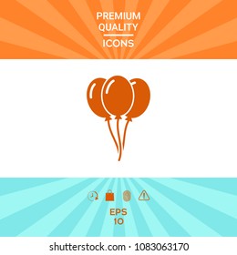Balloons symbol icon