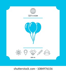Balloons symbol icon