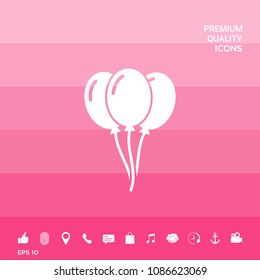 Balloons symbol icon