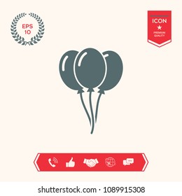 Balloons symbol icon