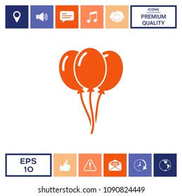 Balloons symbol icon