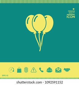 Balloons symbol icon