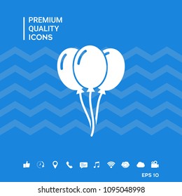 Balloons symbol icon