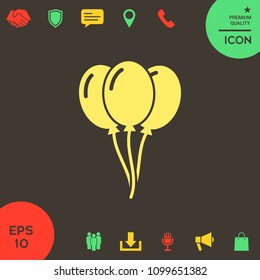 Balloons symbol icon