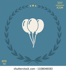 Balloons symbol icon