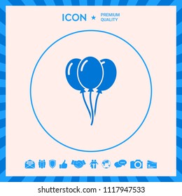 Balloons symbol icon
