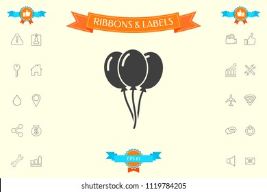 Balloons symbol icon