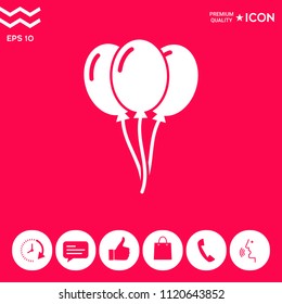 Balloons symbol icon