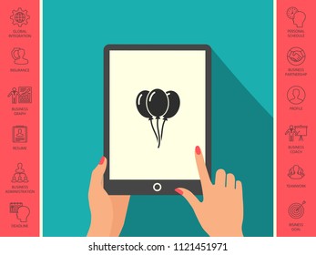 Balloons symbol icon
