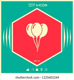 Balloons symbol icon