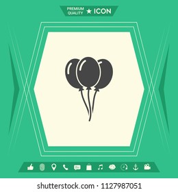 Balloons symbol icon