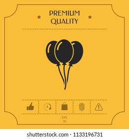 Balloons symbol icon