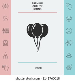 Balloons symbol icon