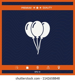 Balloons symbol icon