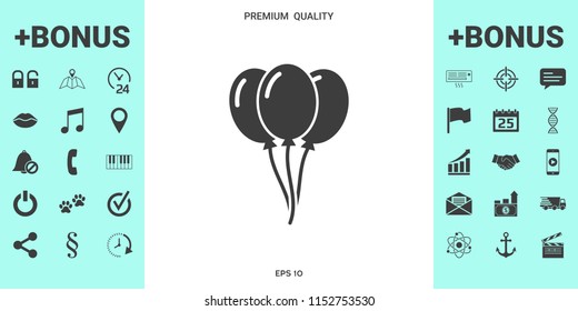 Balloons symbol icon