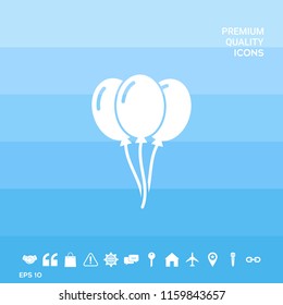 Balloons symbol icon