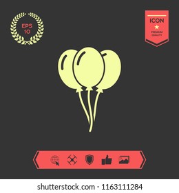 Balloons symbol icon