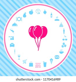 Balloons symbol icon