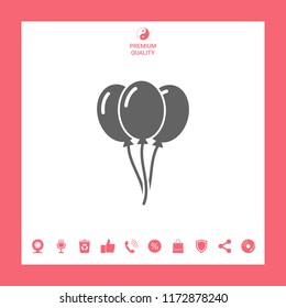 Balloons symbol icon
