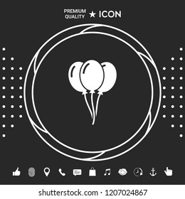 Balloons symbol icon