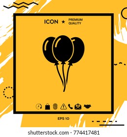 Balloons symbol icon