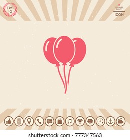 Balloons symbol icon