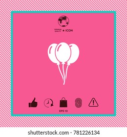 Balloons symbol icon