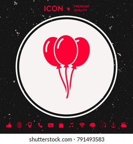 Balloons symbol icon