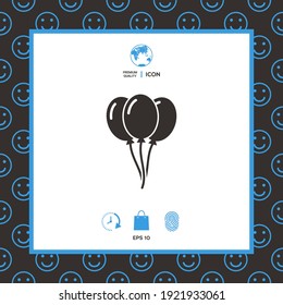 Icono de símbolo de globos. Elemento para su diseño