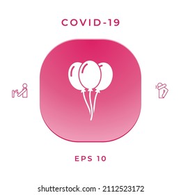 Icono de símbolo de globos. Elemento para su diseño