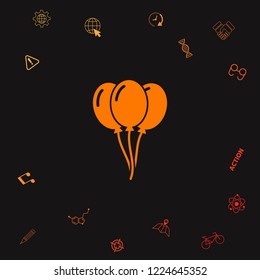 Balloons symbol icon. Graphic elements for your design