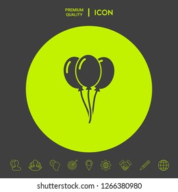 Balloons symbol icon. Graphic elements for your design
