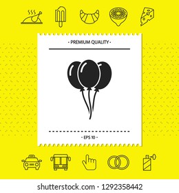 Balloons symbol icon. Graphic elements for your design