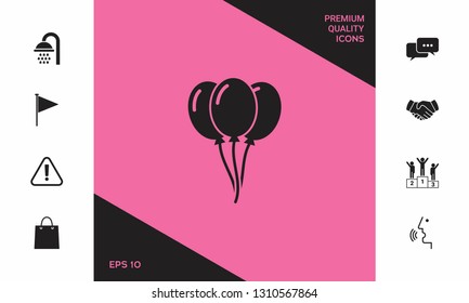 Balloons symbol icon. Graphic elements for your design