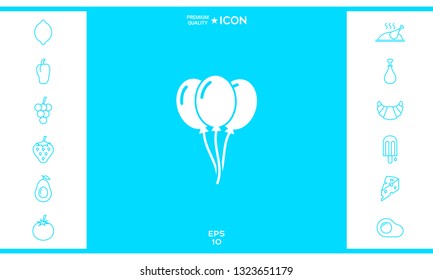Balloons symbol icon. Graphic elements for your design