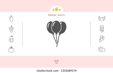 Balloons symbol icon. Graphic elements for your design
