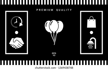 Balloons symbol icon. Graphic elements for your design