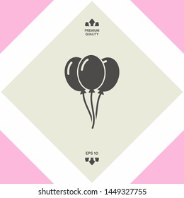 Balloons symbol icon. Graphic elements for your design
