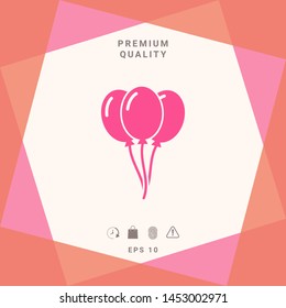 Balloons symbol icon. Graphic elements for your design