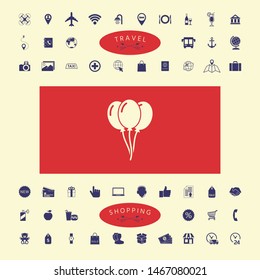 Balloons symbol icon. Graphic elements for your design