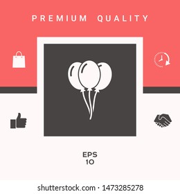 Balloons symbol icon. Graphic elements for your design