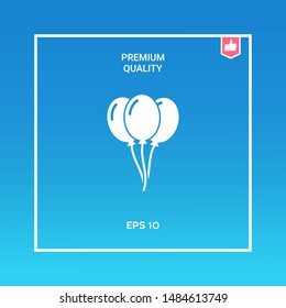 Balloons symbol icon. Graphic elements for your design