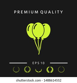 Balloons symbol icon. Graphic elements for your design