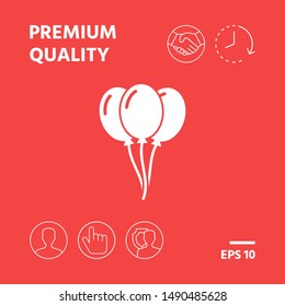 Balloons symbol icon. Graphic elements for your design
