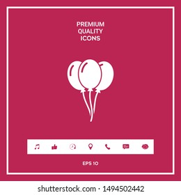 Balloons symbol icon. Graphic elements for your design