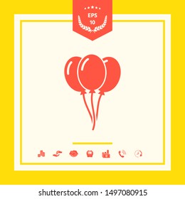 Balloons symbol icon. Graphic elements for your design