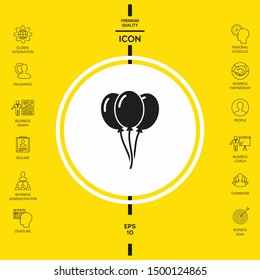 Balloons symbol icon. Graphic elements for your design
