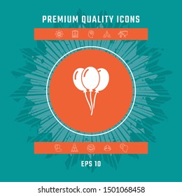 Balloons symbol icon. Graphic elements for your design