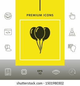 Balloons symbol icon. Graphic elements for your design